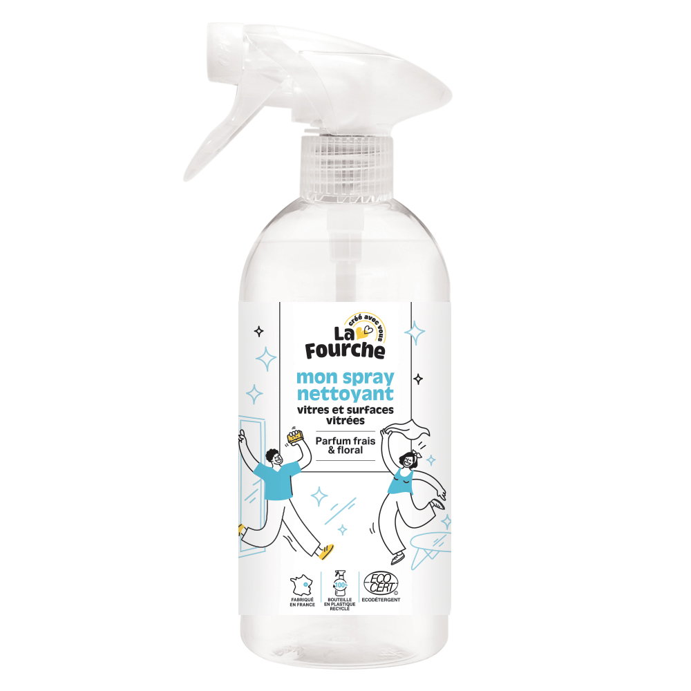 Spray nettoyant vitres et surfaces vitrées certifié Ecodétergent