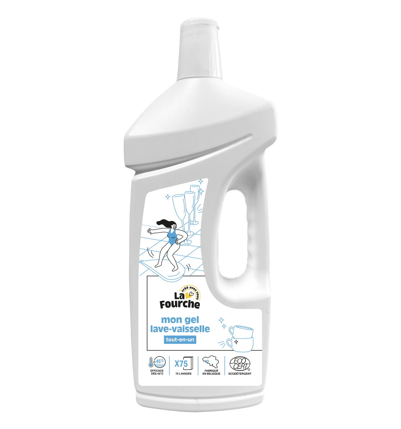 Gel lave-vaisselle certifié Ecodétergent - 1.5L