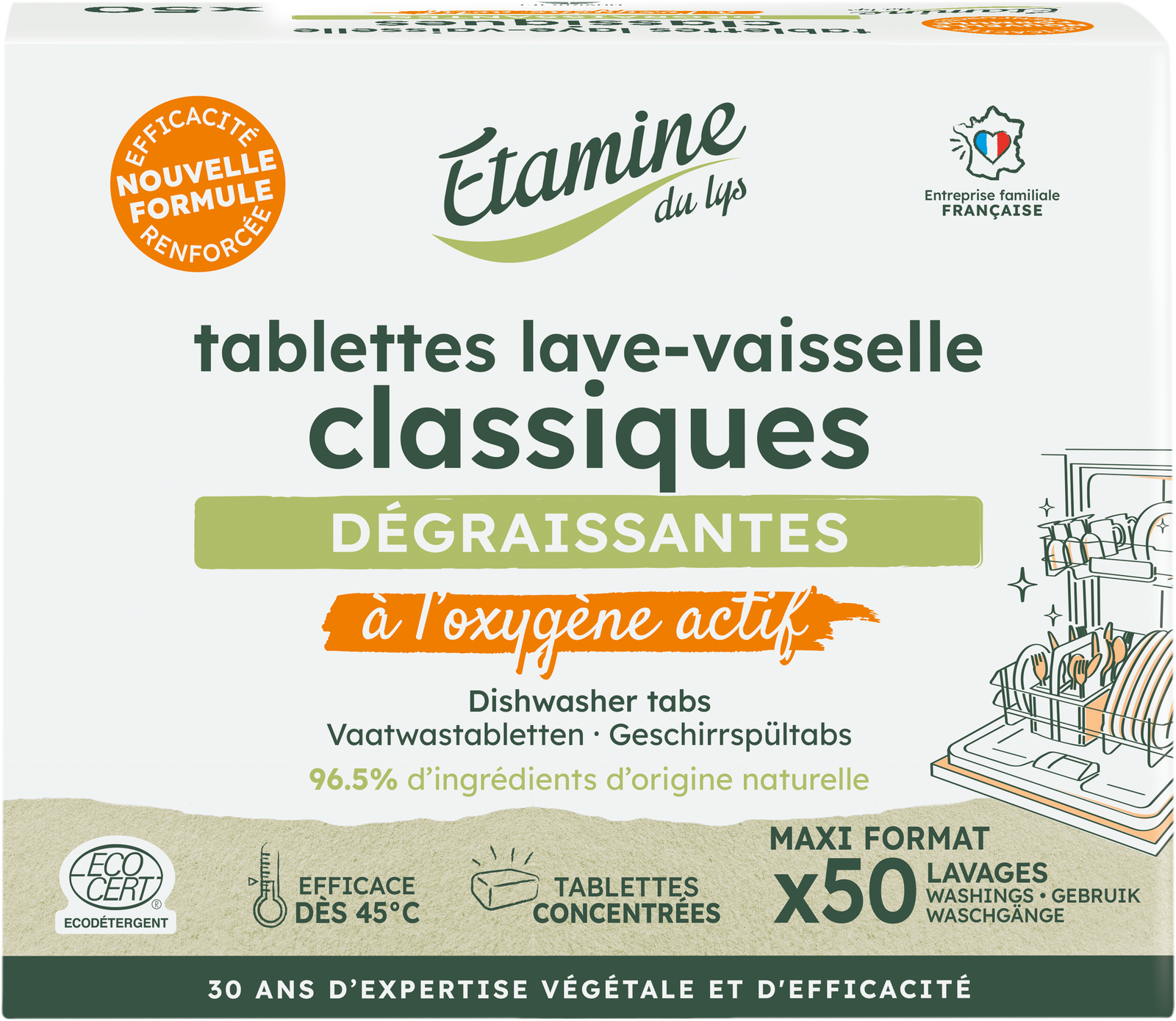 Tablettes lave-vaisselle classique x 50