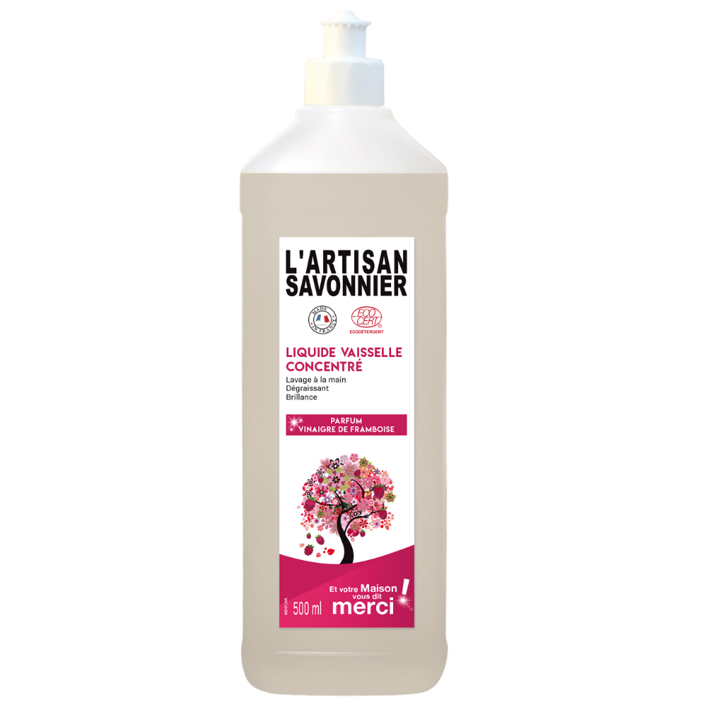 Liquide vaisselle concentré vinaigre de framboise