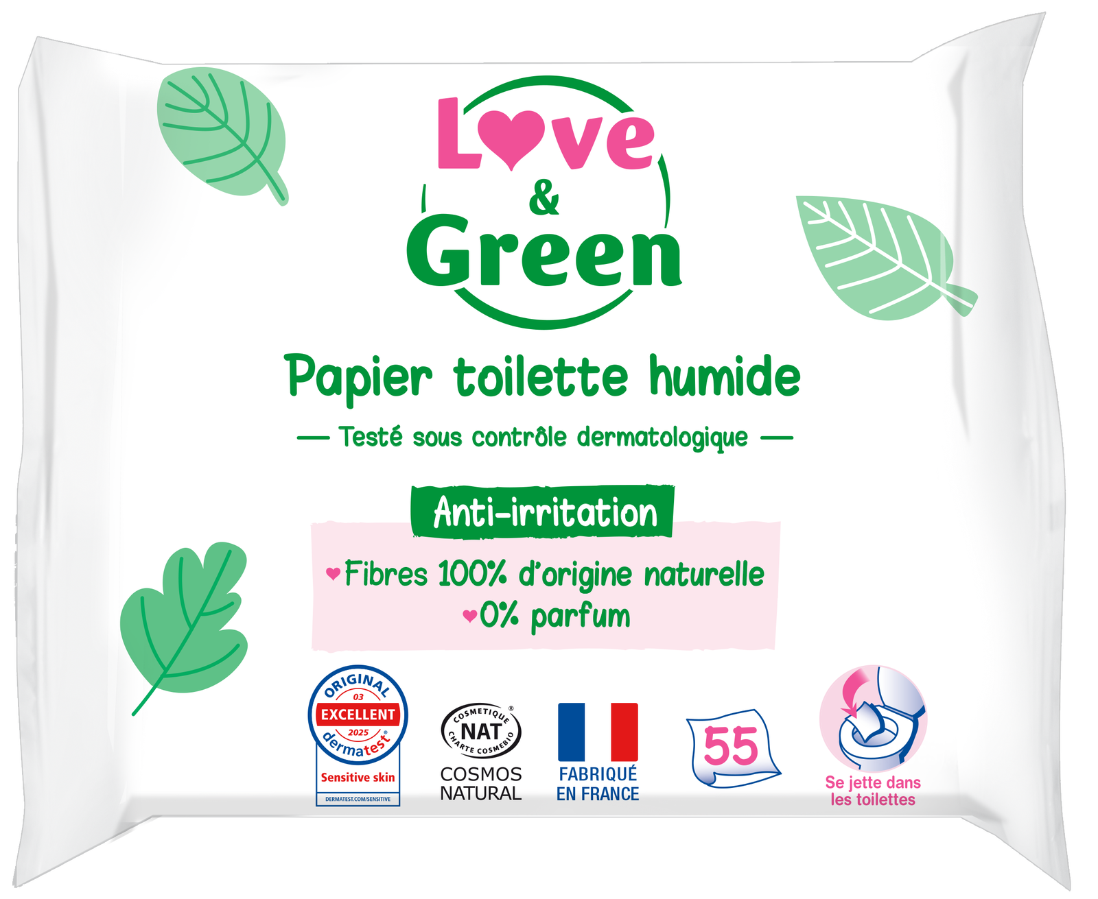 Papier toilette humide  x 55