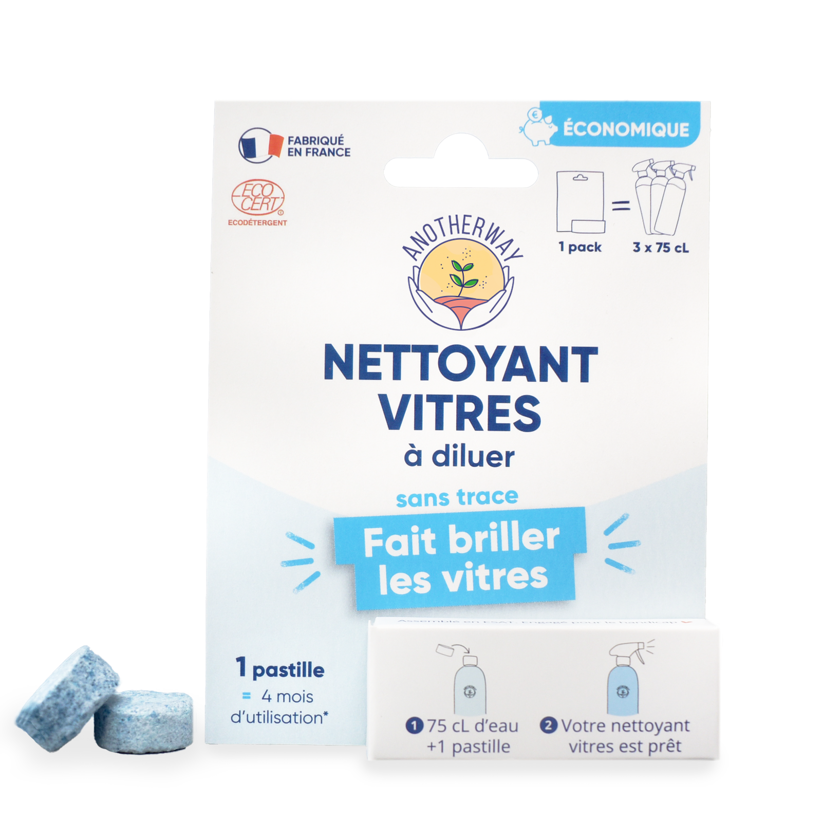 Recharges nettoyant vitres à diluer