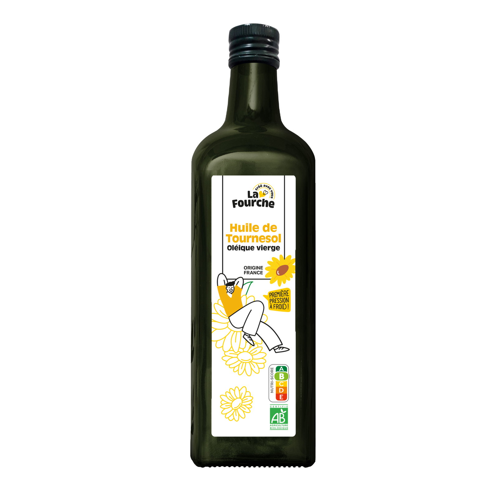 Huile de tournesol vierge bio - 1L