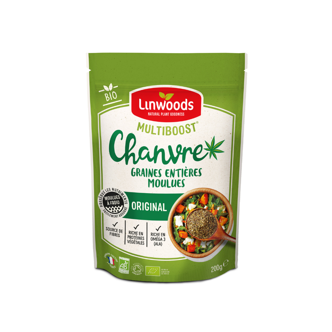 Graines de chanvre moulues bio