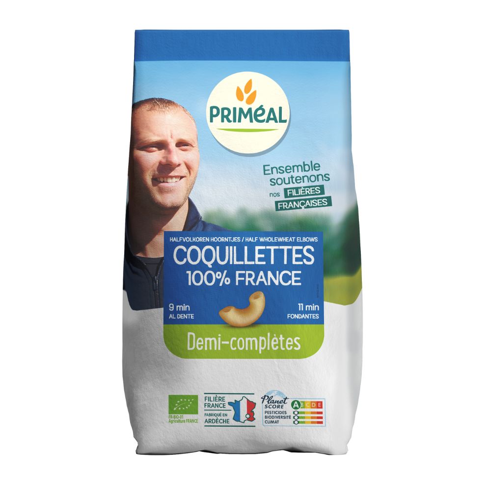 Coquillettes demi-complètes origine France bio