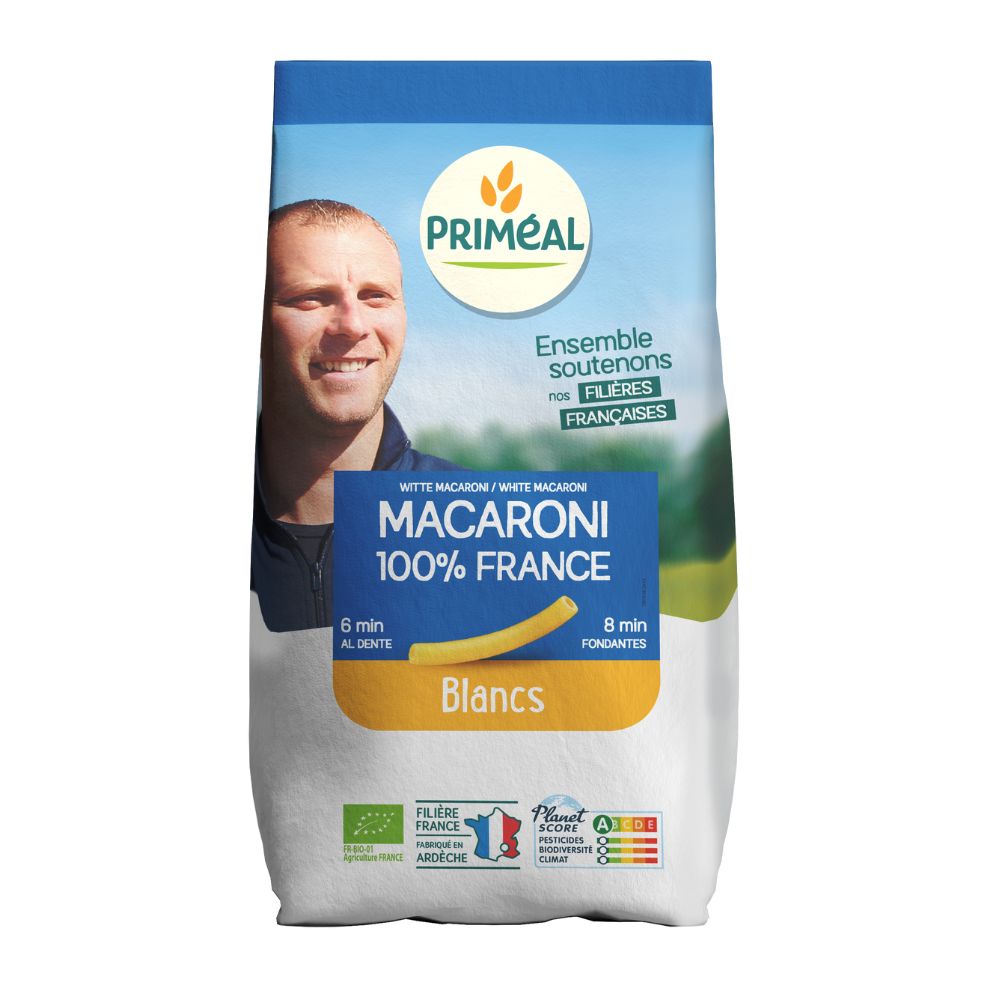 Macaroni blanc origine France bio - 500g