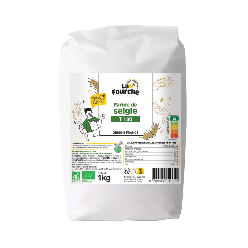 Farine de seigle T130 bio