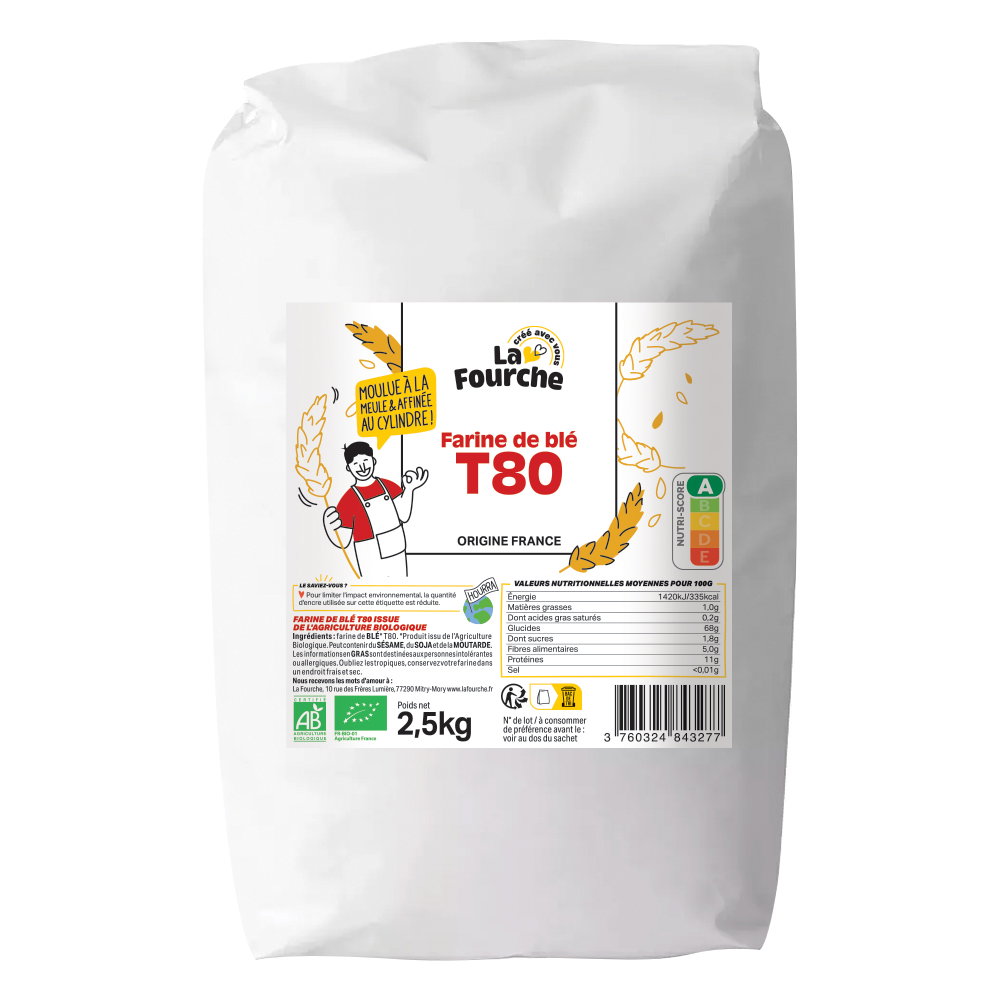 Farine de blé T80 bio
