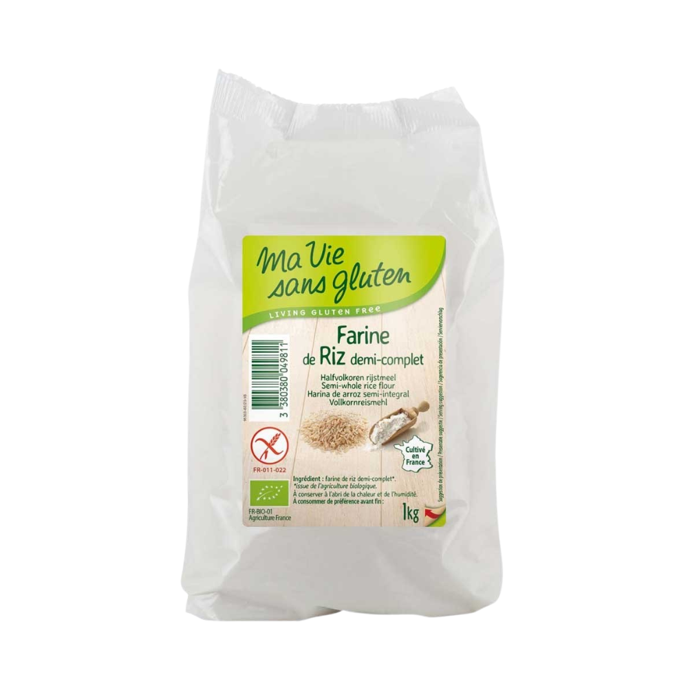 Farine de riz demi complète bio