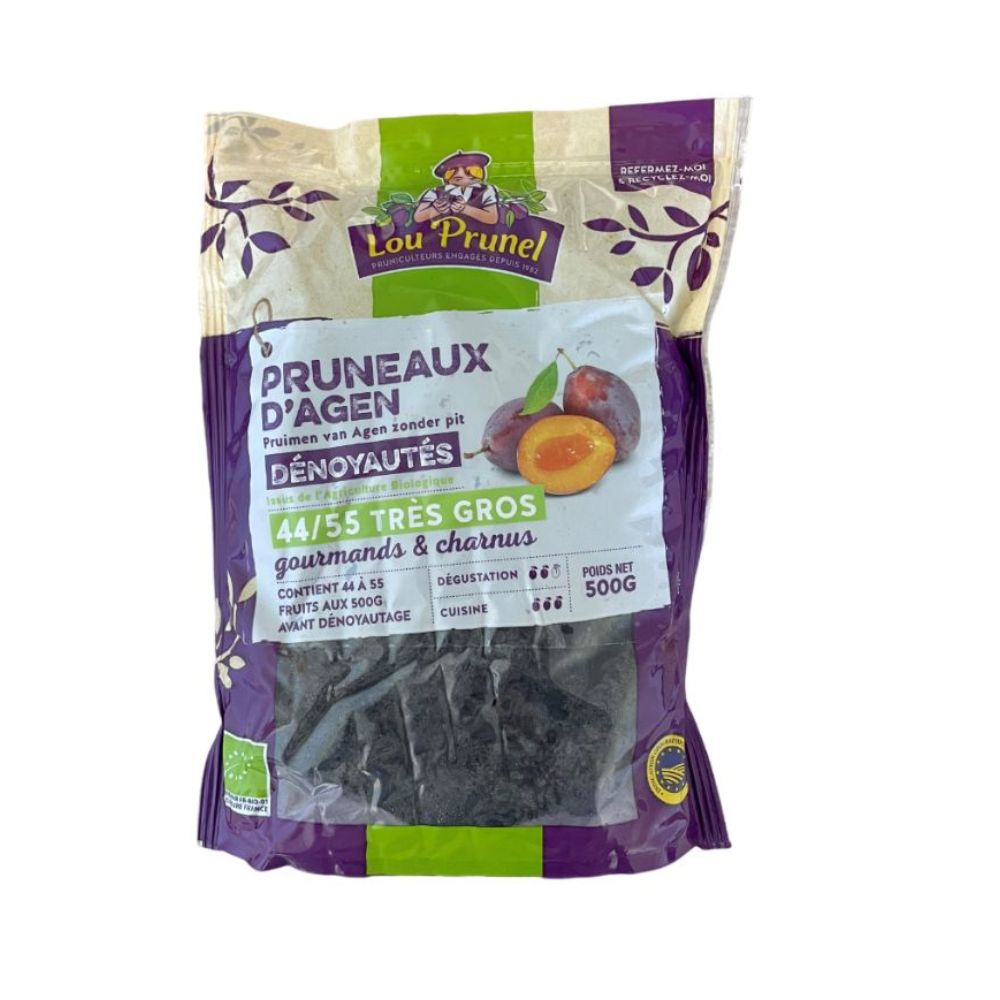 Pruneaux d'Agen bio dénoyautés 44/55