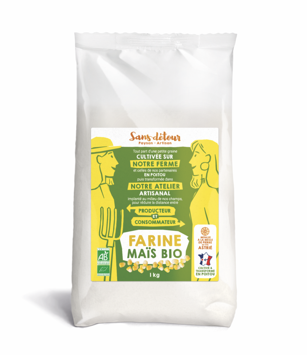 Farine complète de maïs origine France bio - 1kg