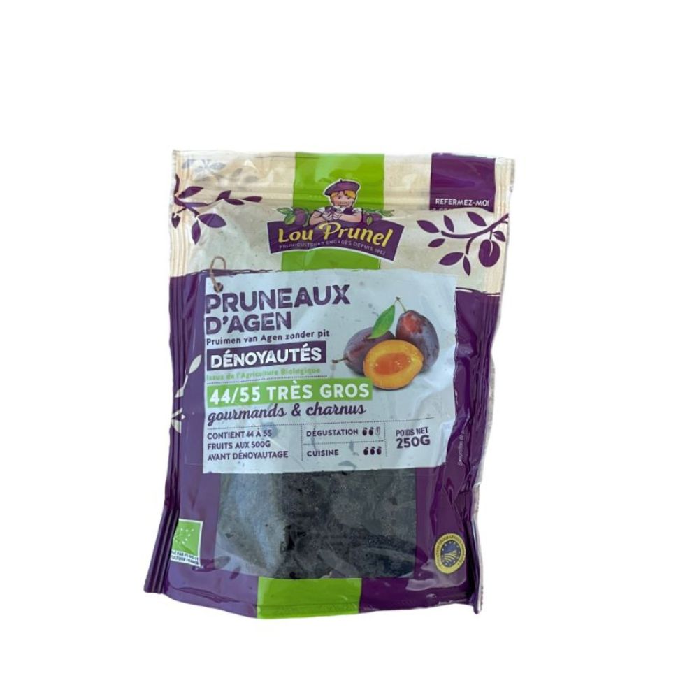 Pruneaux d'Agen bio dénoyautés 44/55