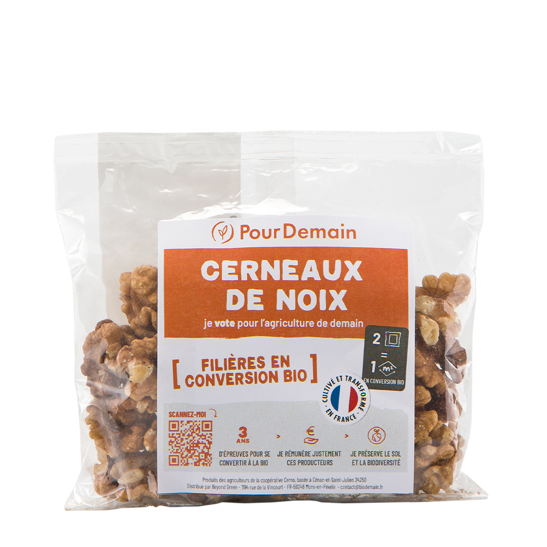 Cerneaux de noix en conversion