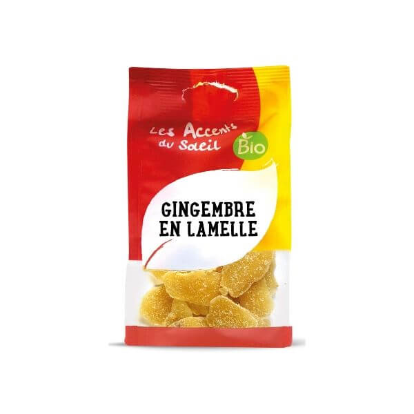Gingembre confit lamelle bio