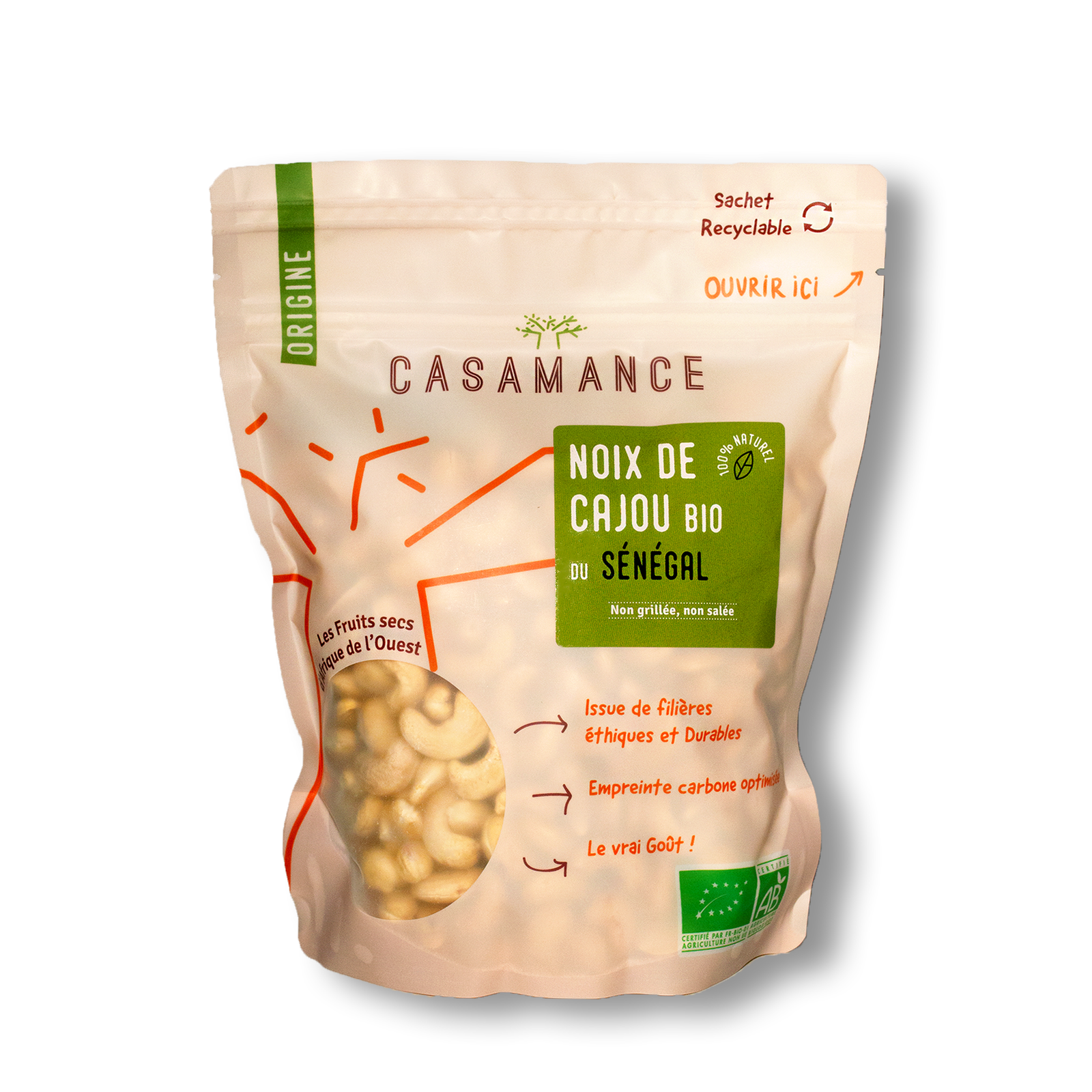 Noix de cajou nature bio