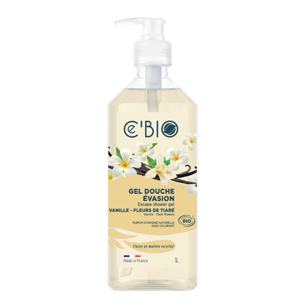 Gel douche evasion vanille fleur de tiaré bio