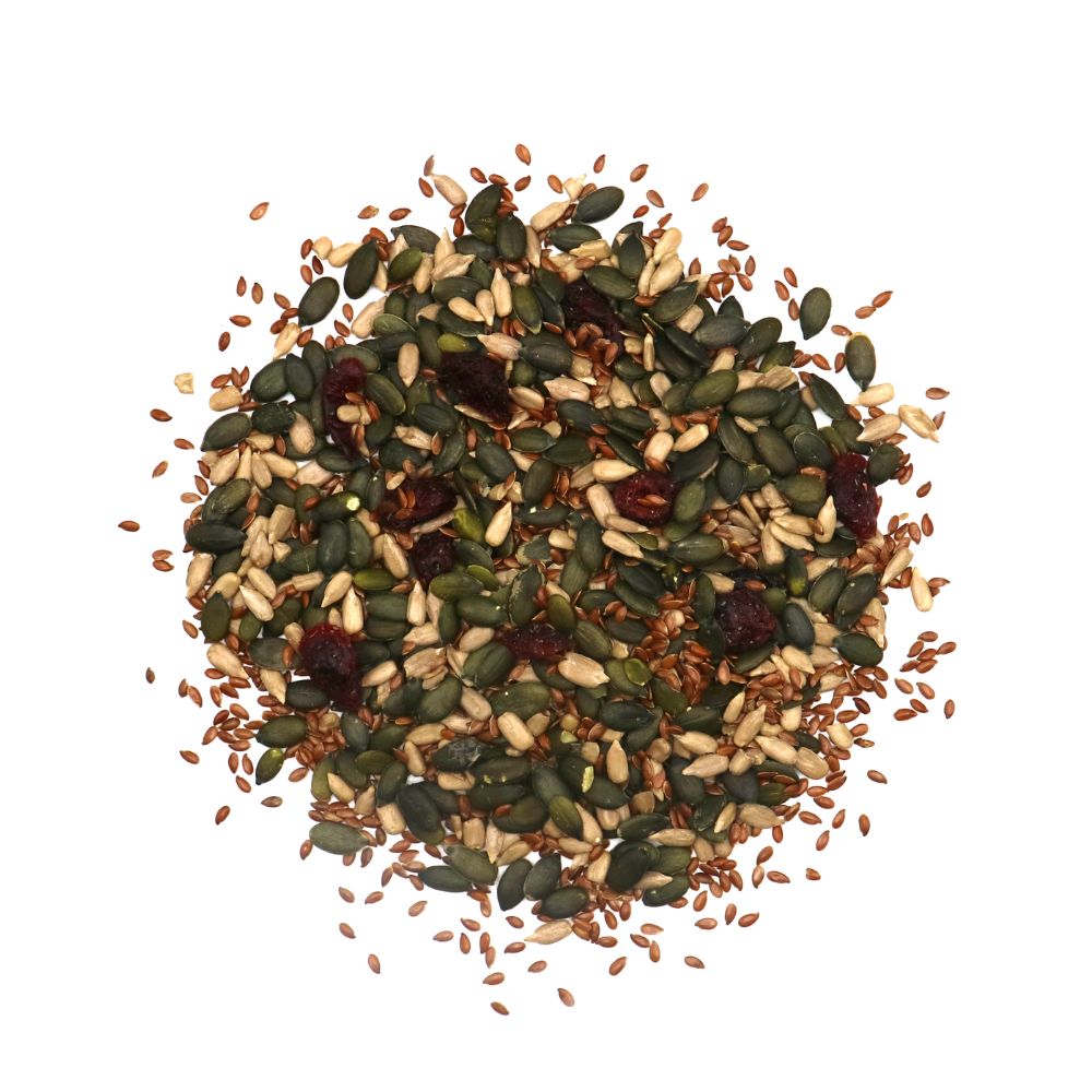 Mélange de graines pour salade et cranberries bio en sachet kraft - 250g
