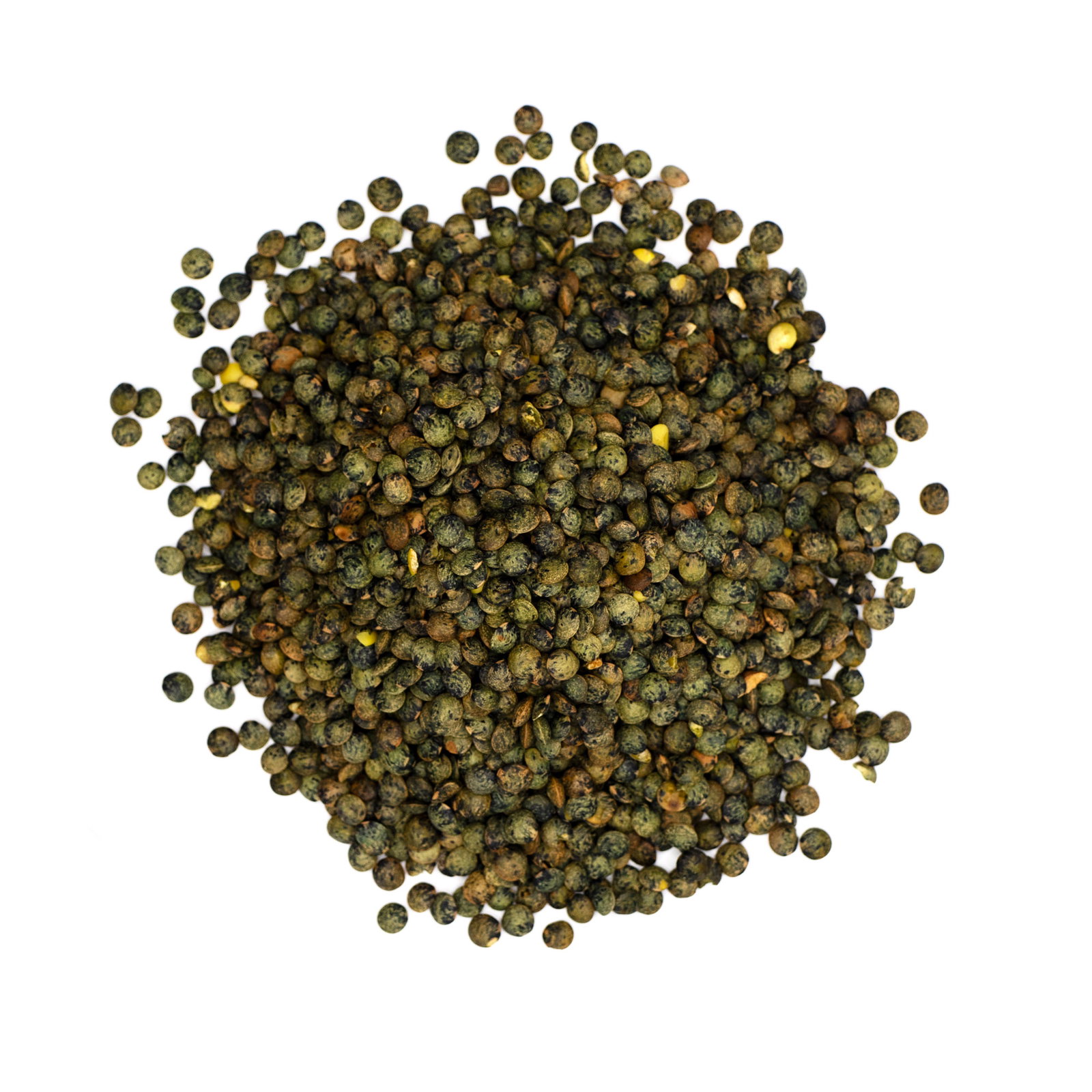 Lentilles vertes bio origine France en sachet kraft