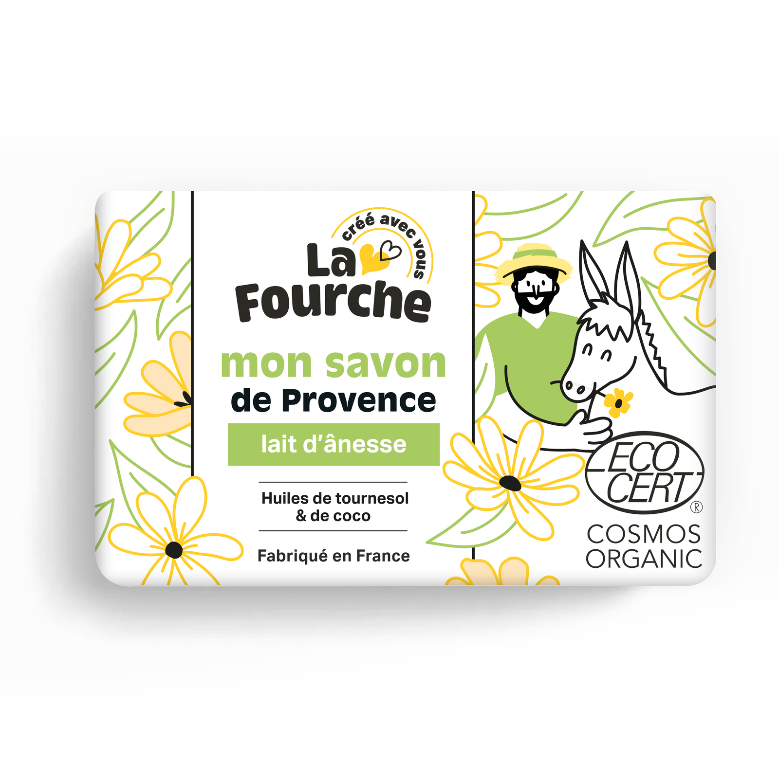 Savon de Provence au lait d'ânesse certifié Cosmos Organic
