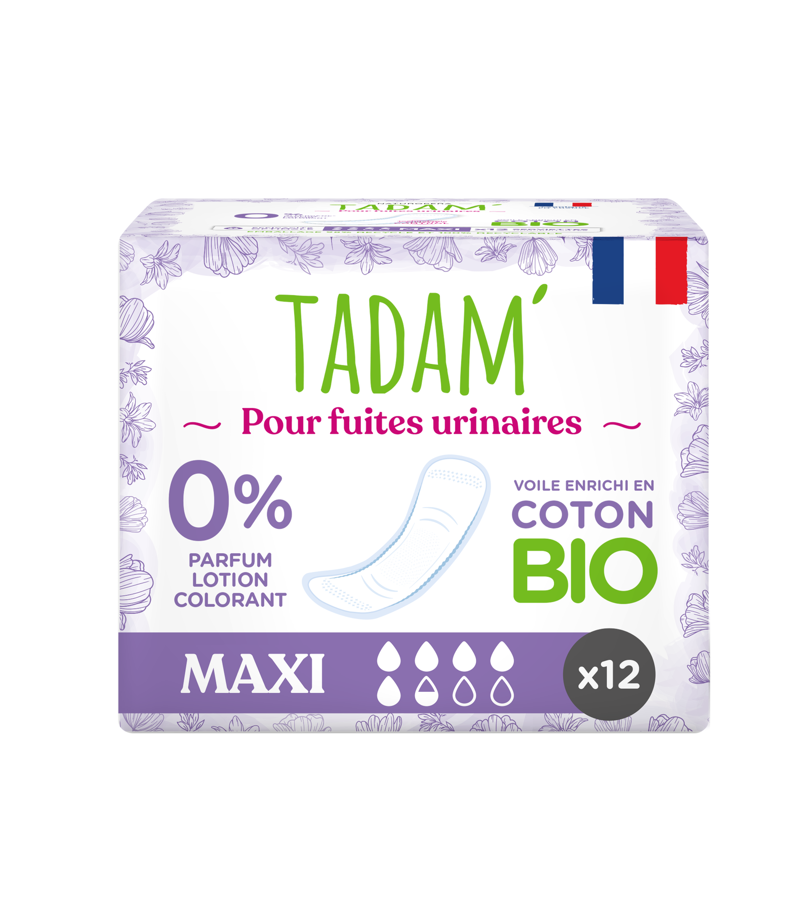 Serviettes maxi fuites urinaires x 12