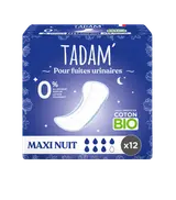 Serviettes maxi fuites urinaires nuit x 12