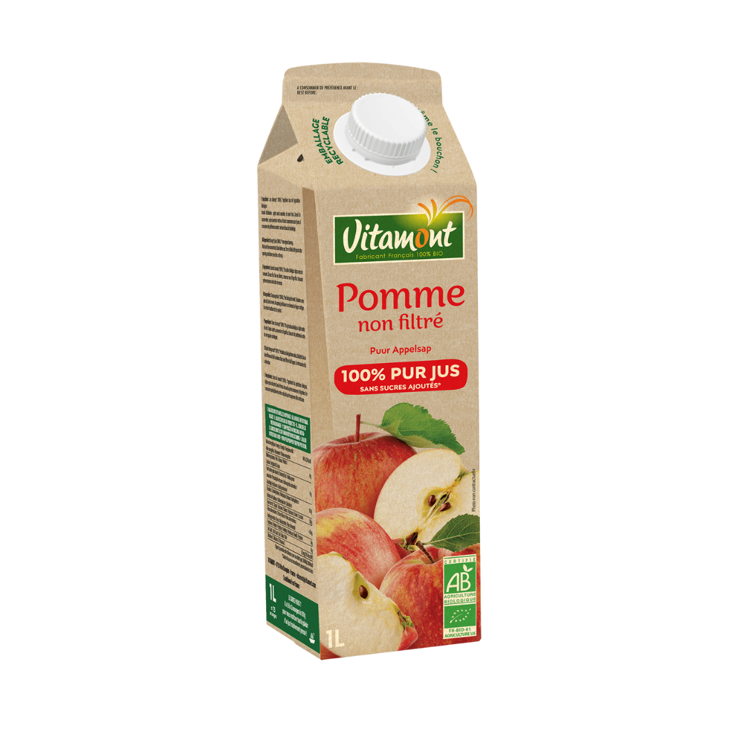 Pur jus de pomme non filtré bio