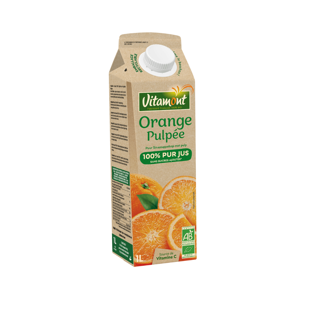 Pur jus d'orange pulpée bio