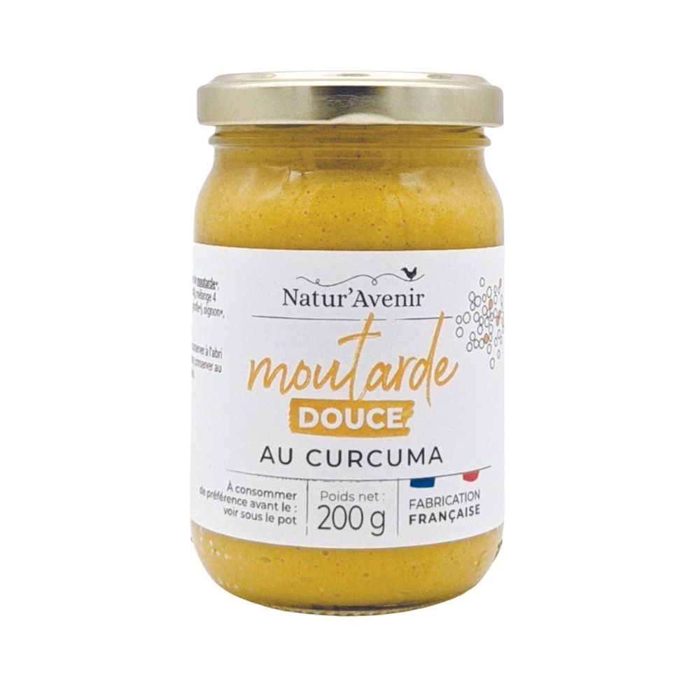 Moutarde douce au curcuma bio