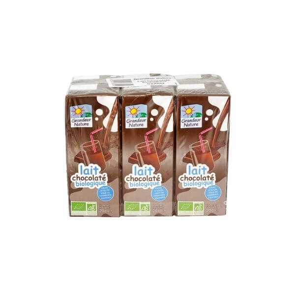 Lait de vache UHT chocolaté bio - 6x20cl