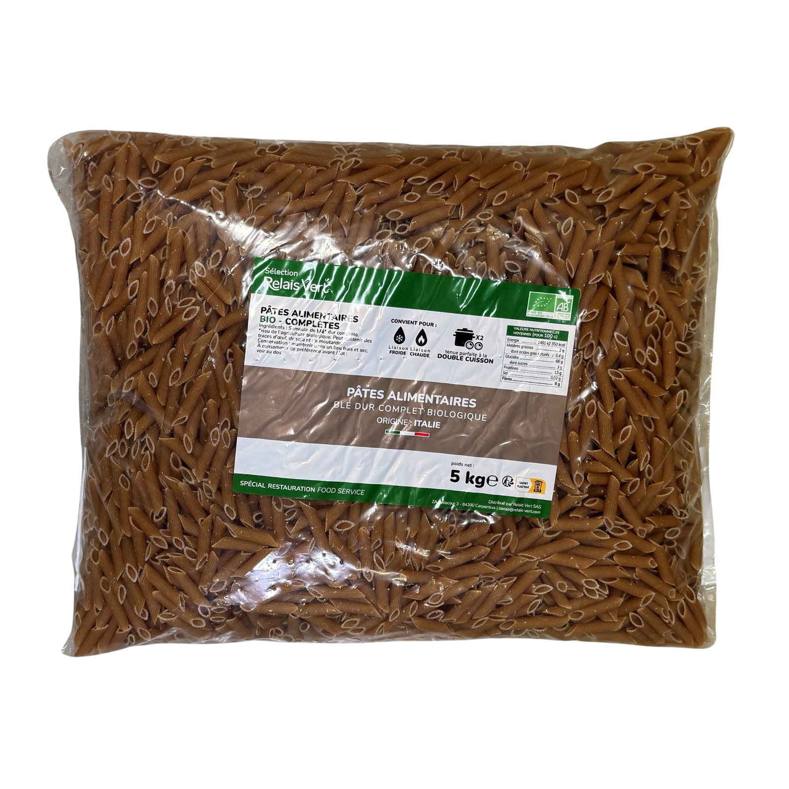 Penne complètes bio