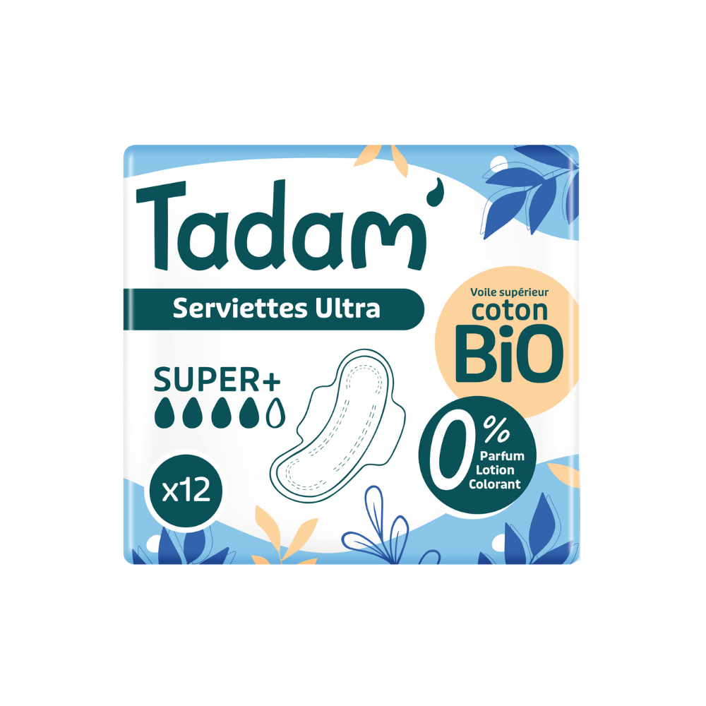 Serviettes dermo-sensitives ultra super + x 12