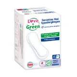 Serviettes écolabellisées et hypoallergéniques maxi nuit x 12