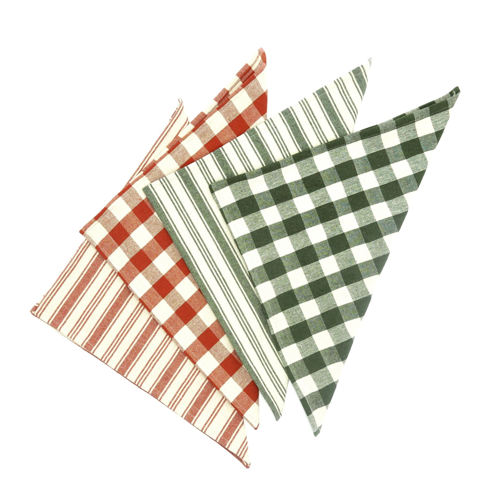 Serviettes de table 100 % coton x2 - motif aléatoire