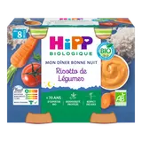 Petits pots soir risotto de légumes bio (dès 8 mois) - 2x190g