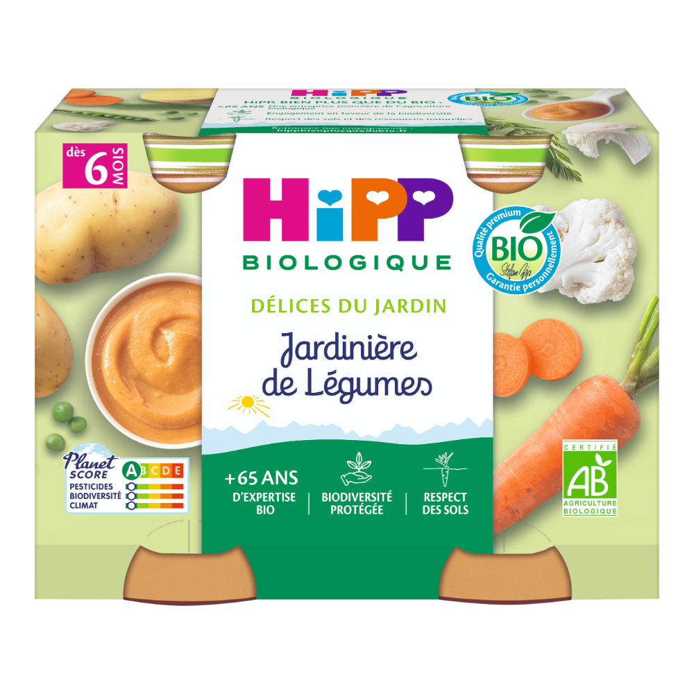 Petits pots jardinière de légumes bio 2x190g (dès 6 mois)