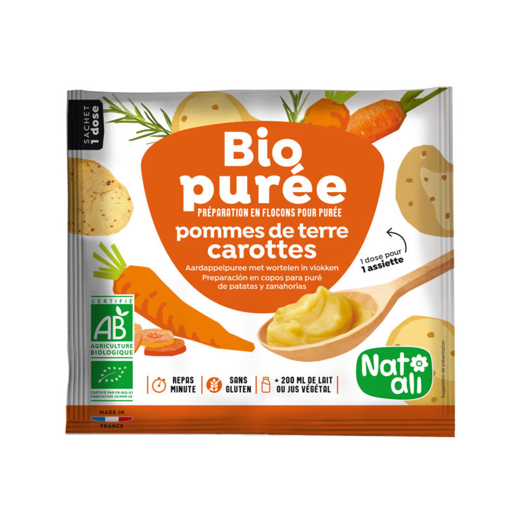 Purée pomme de terre carottes bio