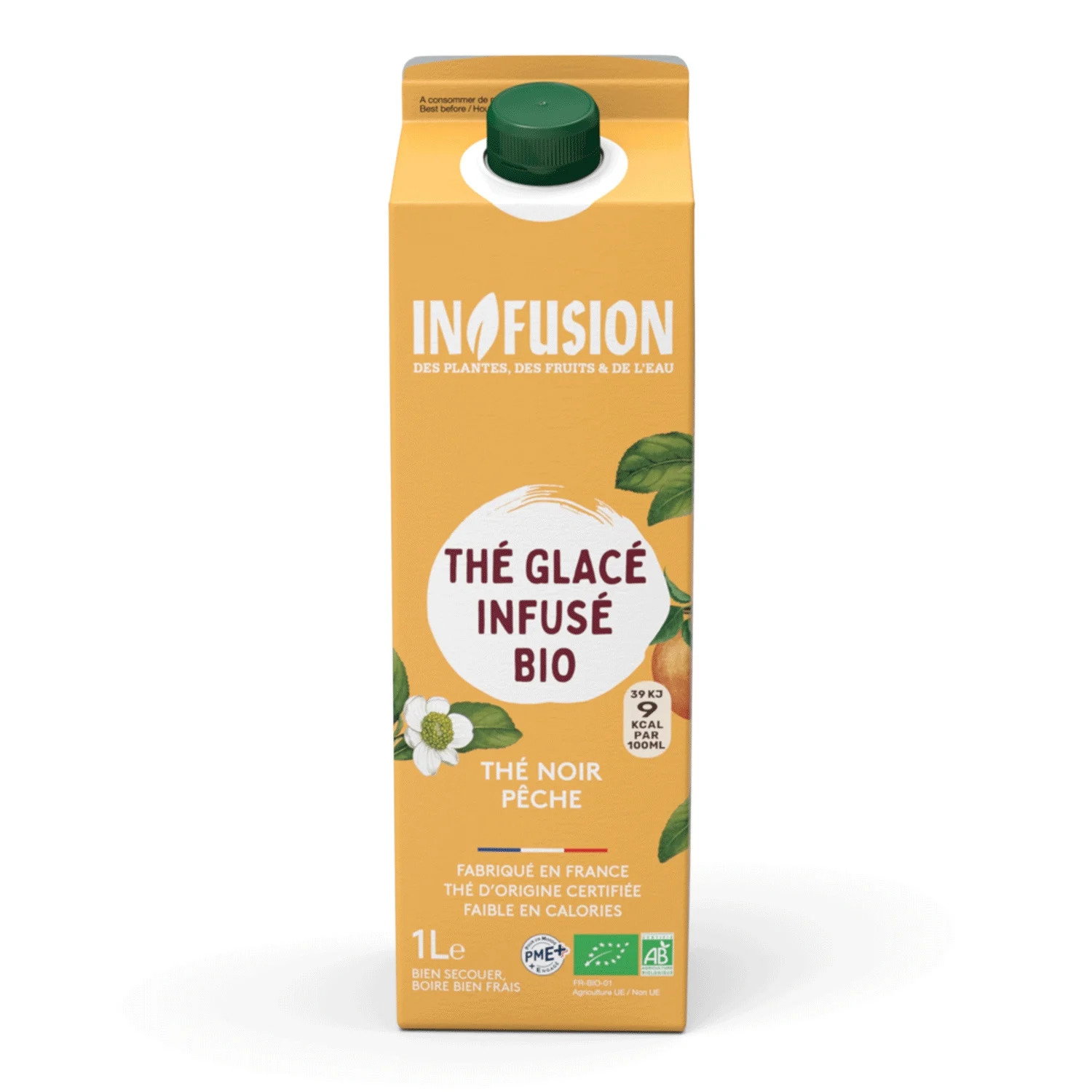 Thé noir glacé pêche bio
