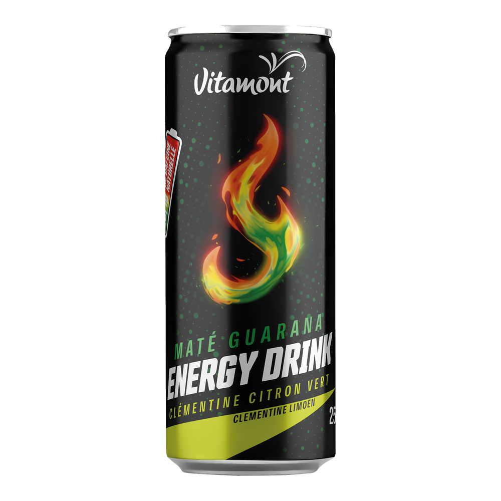 Boisson énergisante à la clémentine et au citron vert bio