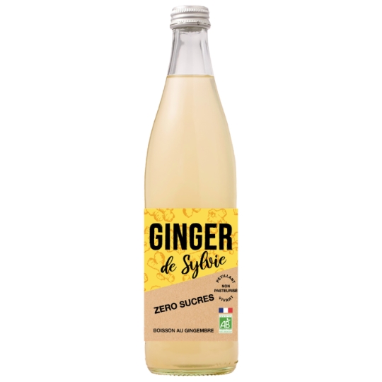 Ginger Beer Zéro Sucres Pétillante Bio Non Pasteurisée GINGER DE SYLVIE