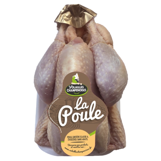 Poule Entière Classe A Éviscérée sans Abats VOLAILLES CHAMPENOISES
