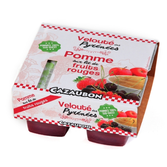 Compote Pomme sur Lit de Fruits Rouges CAZAUBON