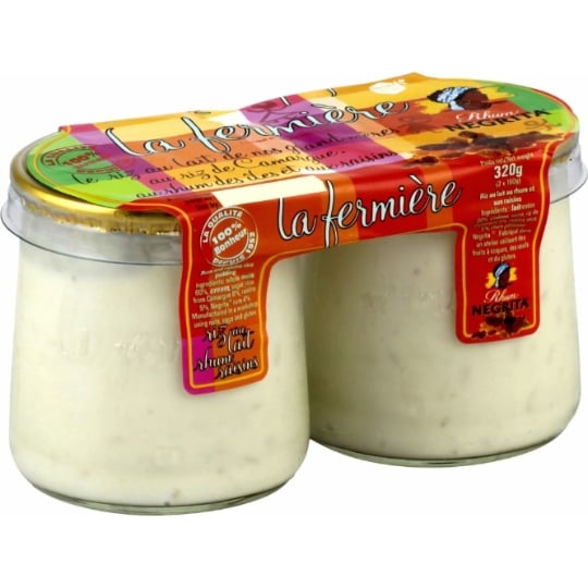 Desserts riz au lait/rhum-raisins LA FERMIERE
