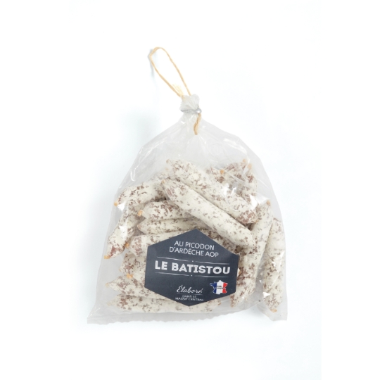 Saucisson Sec AOP au Picodon d'Ardèche LE BATISTOU