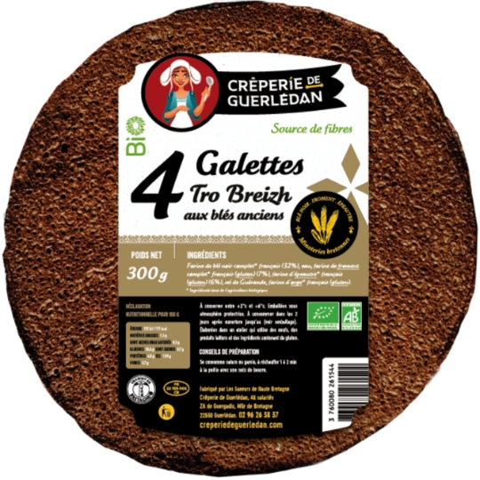 Galette Tro Breizh aux Blés Anciens Bio CREPERIE DE GUERLEDAN