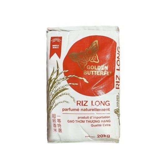 Riz Long Parfumé Thaïlandais 2025 Golden  20kg BUTTERFLY