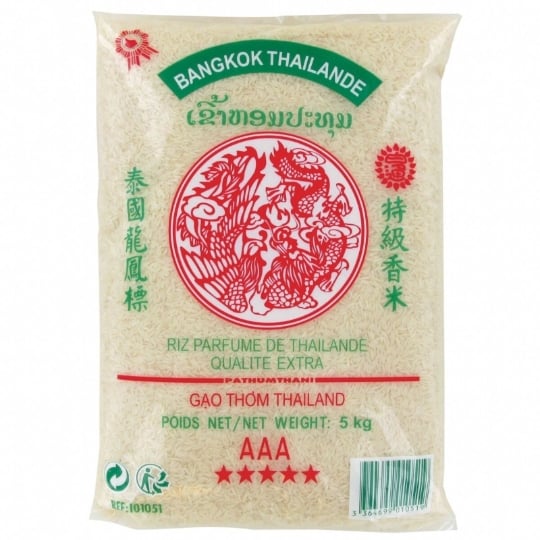 Riz Thai 2024 Parfumé Qualité Premium Gao Thom 5kg/sac DRAGON PHENIX