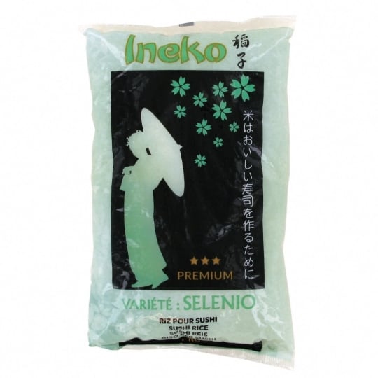 Riz Pour Sushi Ineko - Variété Premium Selenio - Petit Grain - Sac De 1kg Ou 10kg INEKO