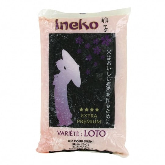 Riz Pour Sushi Ineko - Variété Extra Premium Loto (grain Gros) - Sac De 1kg Ou 10kg INEKO