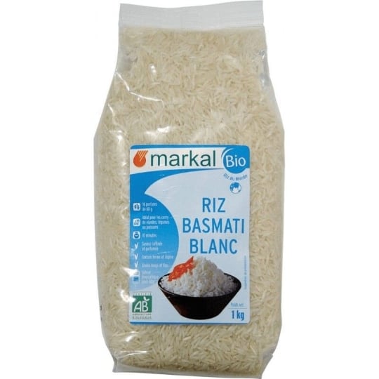 Riz Basmati Blanc Inde 1kg - Markal MARKAL