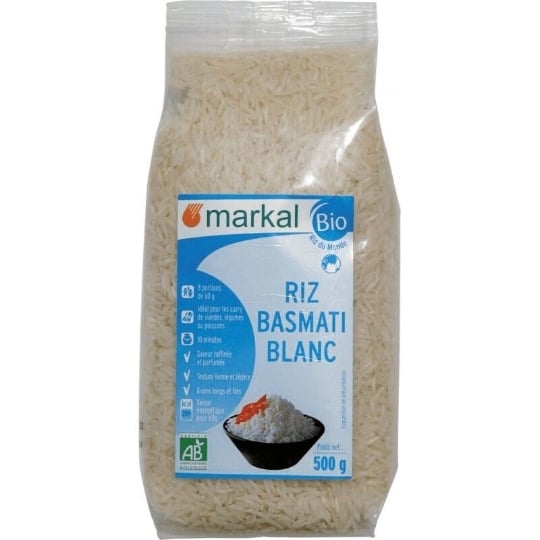 Riz Basmati Blanc Inde 500g - Markal MARKAL